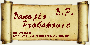 Manojlo Prokopović vizit kartica